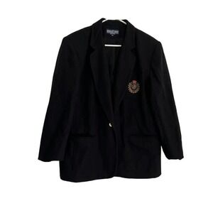 Vintage Herman Geist Petites black wool blazer 14